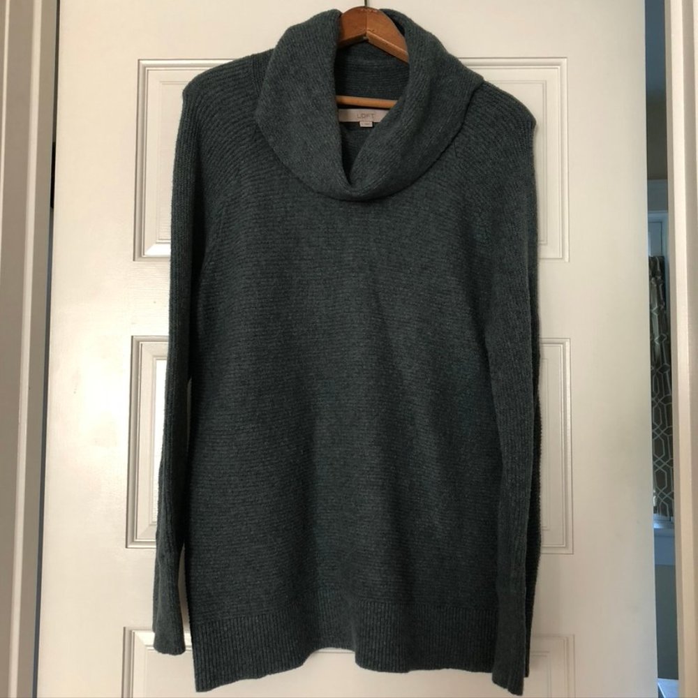 LOFT Cowl Neck Tunic Sweater - L
